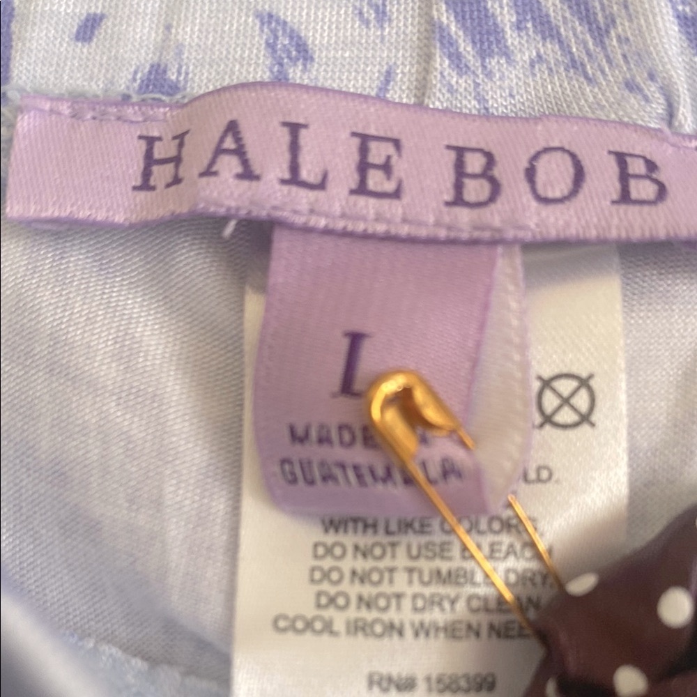 Hale Bob Blue Wide Leg Resort Pants - Picture 4 of 6